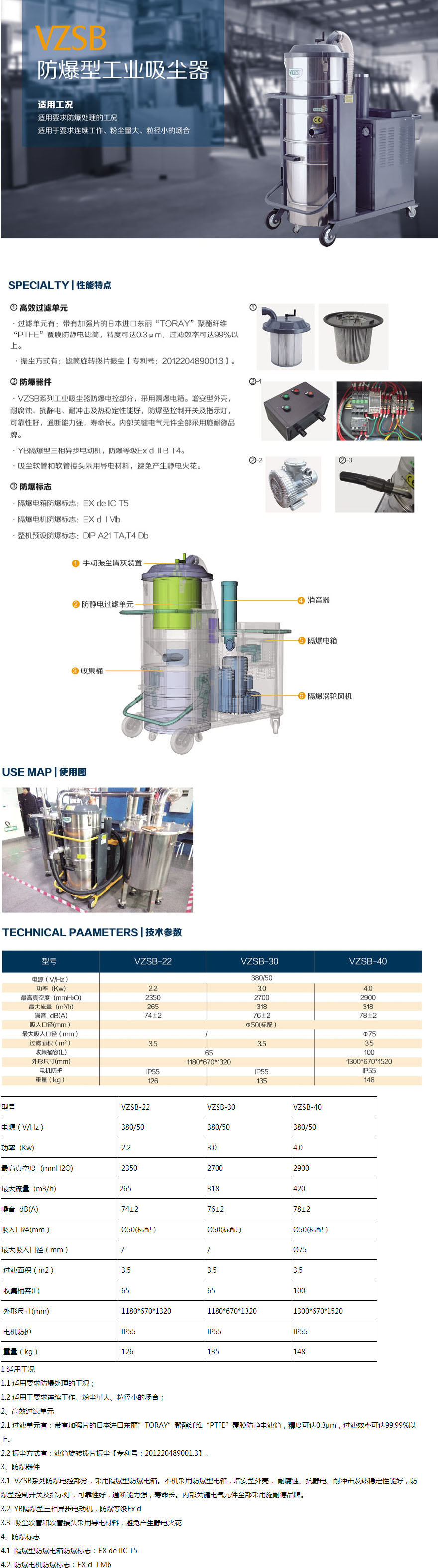 汇乐Villo VZSB系列防爆型工业吸尘器